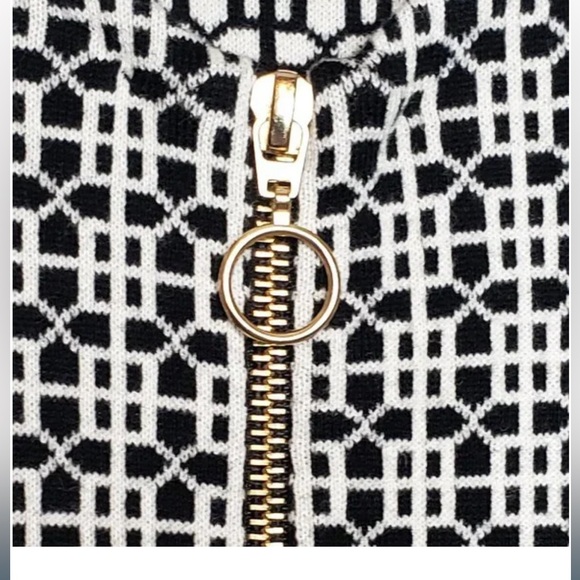 Zara Knit Geometric Zip Front Dress - Picture 3 of 4